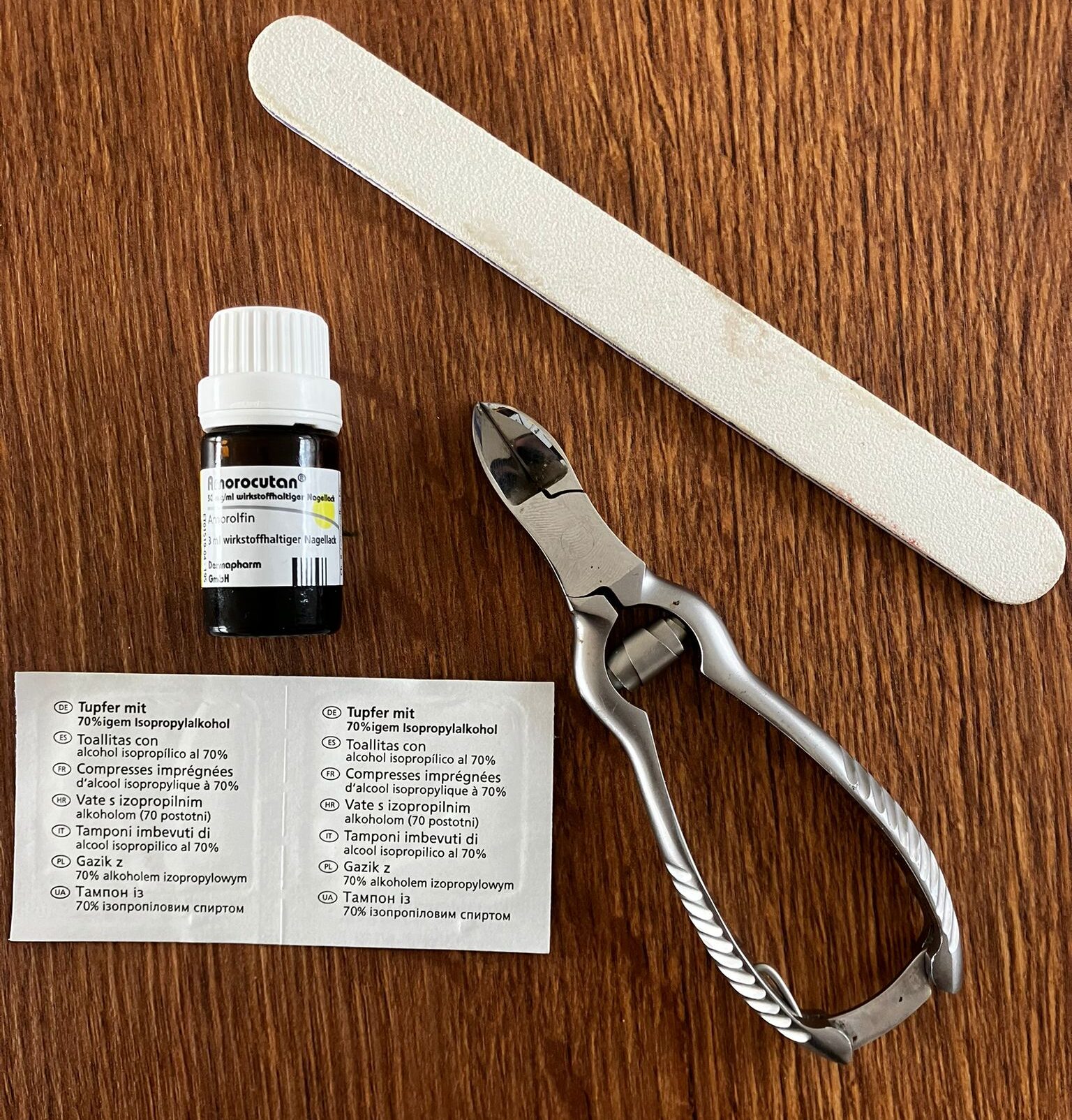 Amorolfin Nagellack Amorocutan gegen Nagelpilz mit Feile und Nagelpflege