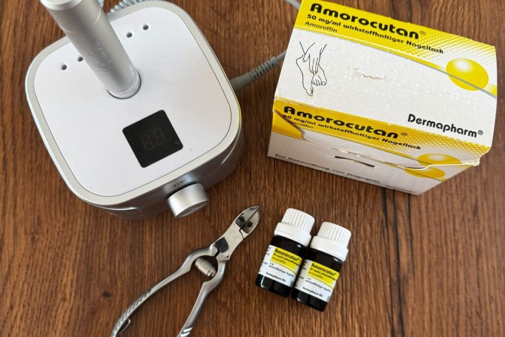 Nagelpilz Podologe Tools und Routine